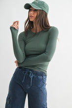 Load image into Gallery viewer, Essential Long Sleeve Micro Ribbed Athleisure Top
