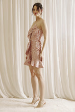 Load image into Gallery viewer, Large Floral Print Bow Glam Mini Dress
