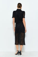 Load image into Gallery viewer, Floral Lace Button-front Midi Skirt