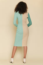 Load image into Gallery viewer, Color Blocked Long Sweater Dress Cardigan
