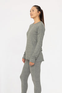 Brushed Crew Neck Long Sleeve Top