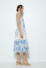 Load image into Gallery viewer, Floral Eyelet Halter Midi Dress