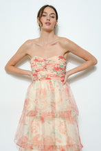 Load image into Gallery viewer, Floral Tiered Strapless Maxi Dress