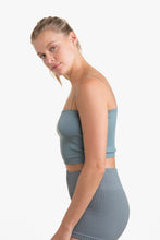 Load image into Gallery viewer, Ribbed Seamless Tube Top with Straps - Sea
