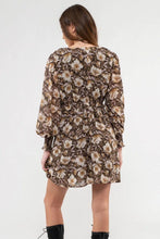 Load image into Gallery viewer, Floral Long Sleeve V-Neck Mini Dress