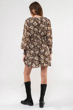 Load image into Gallery viewer, Floral Long Sleeve V-Neck Mini Dress