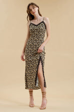 Load image into Gallery viewer, Floral Lace Trim Split Thigh Slip Maxi Dress