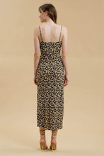 Load image into Gallery viewer, Floral Lace Trim Split Thigh Slip Maxi Dress