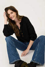 Load image into Gallery viewer, V-neck Half Button Long Sleeve Knit Top