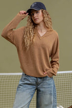 Load image into Gallery viewer, Solid Notch Neck Knit Top
