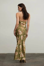Load image into Gallery viewer, Floral Lace Trim Halter Neck Midi Dress