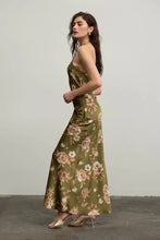 Load image into Gallery viewer, Floral Lace Trim Halter Neck Midi Dress
