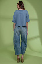 Load image into Gallery viewer, Short Fold Sleeve Knit Croop Top