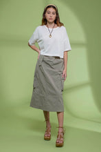 Load image into Gallery viewer, Short Fold Sleeve Knit Croop Top
