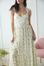 Load image into Gallery viewer, Floral Wrap Ruffle Detail Sleeveless Maxi Dress