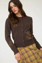 Load image into Gallery viewer, Animal Embroidery Detail Button -down Knit Cardigan