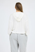 Load image into Gallery viewer, Hooded Split Neck Long Sleeve Knit Top