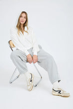 Load image into Gallery viewer, Hooded Split Neck Long Sleeve Knit Top