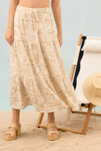 Load image into Gallery viewer, Boho Floral Print Tiered Midi Skirt