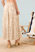 Load image into Gallery viewer, Boho Floral Print Tiered Midi Skirt