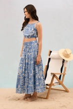Load image into Gallery viewer, Boho Floral Print Tie Strap Halter Crop Top (Top only)