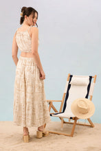 Load image into Gallery viewer, Boho Floral Print Tie Strap Halter Crop Top (Top only)