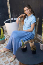 Load image into Gallery viewer, High Elastic Waist Midi Skirt with Pockets