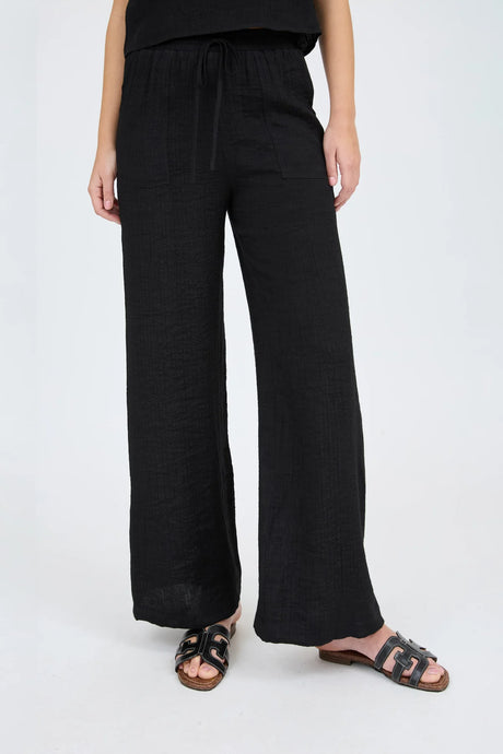High Waist Drawstring Wide Leg Lounge Pants