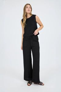 High Waist Drawstring Wide Leg Lounge Pants