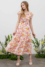 Load image into Gallery viewer, Round Neck Floral Dress