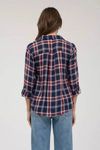 Load image into Gallery viewer, Plaid Button-down Wrap Front Top