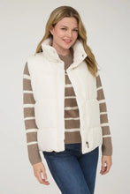 Load image into Gallery viewer, Solid Zip Up Puffer Vest