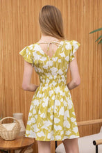Load image into Gallery viewer, Smocked Waist Floral Mini Dress