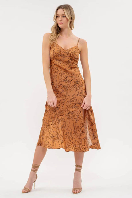 Floral Puff Sleeve Back Tie Mini Dress