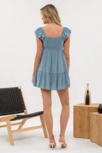 Load image into Gallery viewer, Ruched Bust Ruffle Mini Dress