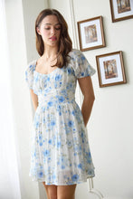 Load image into Gallery viewer, Floral Corset Detail Back Tie Mini Dress