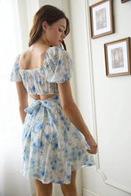 Load image into Gallery viewer, Floral Corset Detail Back Tie Mini Dress