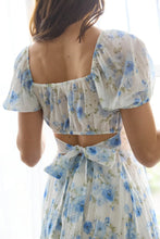 Load image into Gallery viewer, Floral Corset Detail Back Tie Mini Dress