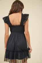 Load image into Gallery viewer, Polka Dit Chiffon Smocked Ruffle Detail Mini Dress