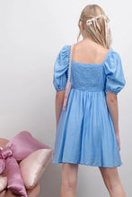 Load image into Gallery viewer, Pleated Detail Puff Sleeve Mini Dress