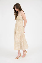 Load image into Gallery viewer, Abstract Print Empire Waist Tiered Midi Dress