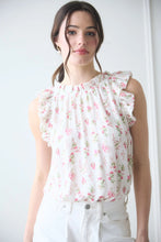 Load image into Gallery viewer, Floral Ruffle Detail Sleeveless Top