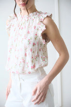 Load image into Gallery viewer, Floral Ruffle Detail Sleeveless Top