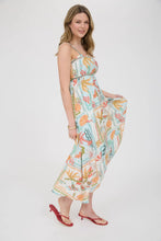 Load image into Gallery viewer, Summer Print Braid Trim Sleeveless Midi Dress