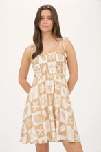 Load image into Gallery viewer, Sea Tile Pattern Spaghetti Strap Mini Dress