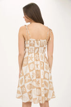 Load image into Gallery viewer, Sea Tile Pattern Spaghetti Strap Mini Dress