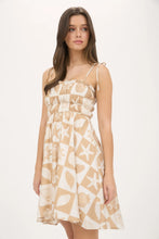 Load image into Gallery viewer, Sea Tile Pattern Spaghetti Strap Mini Dress