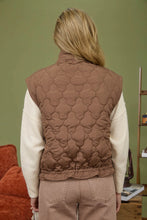 Load image into Gallery viewer, Tie Detail Snap Button-down Quilted Puffer Vest