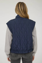 Load image into Gallery viewer, Tie Detail Snap Button-down Quilted Puffer Vest