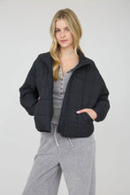 Load image into Gallery viewer, Square Quilted Zip-up Puffer Jacket